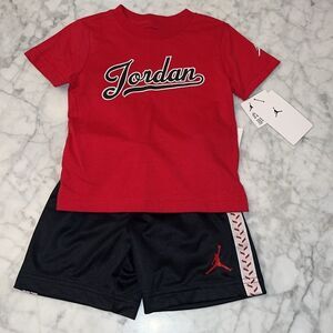 NWT Boys' MJ Flight Tee & Mesh Shorts Set